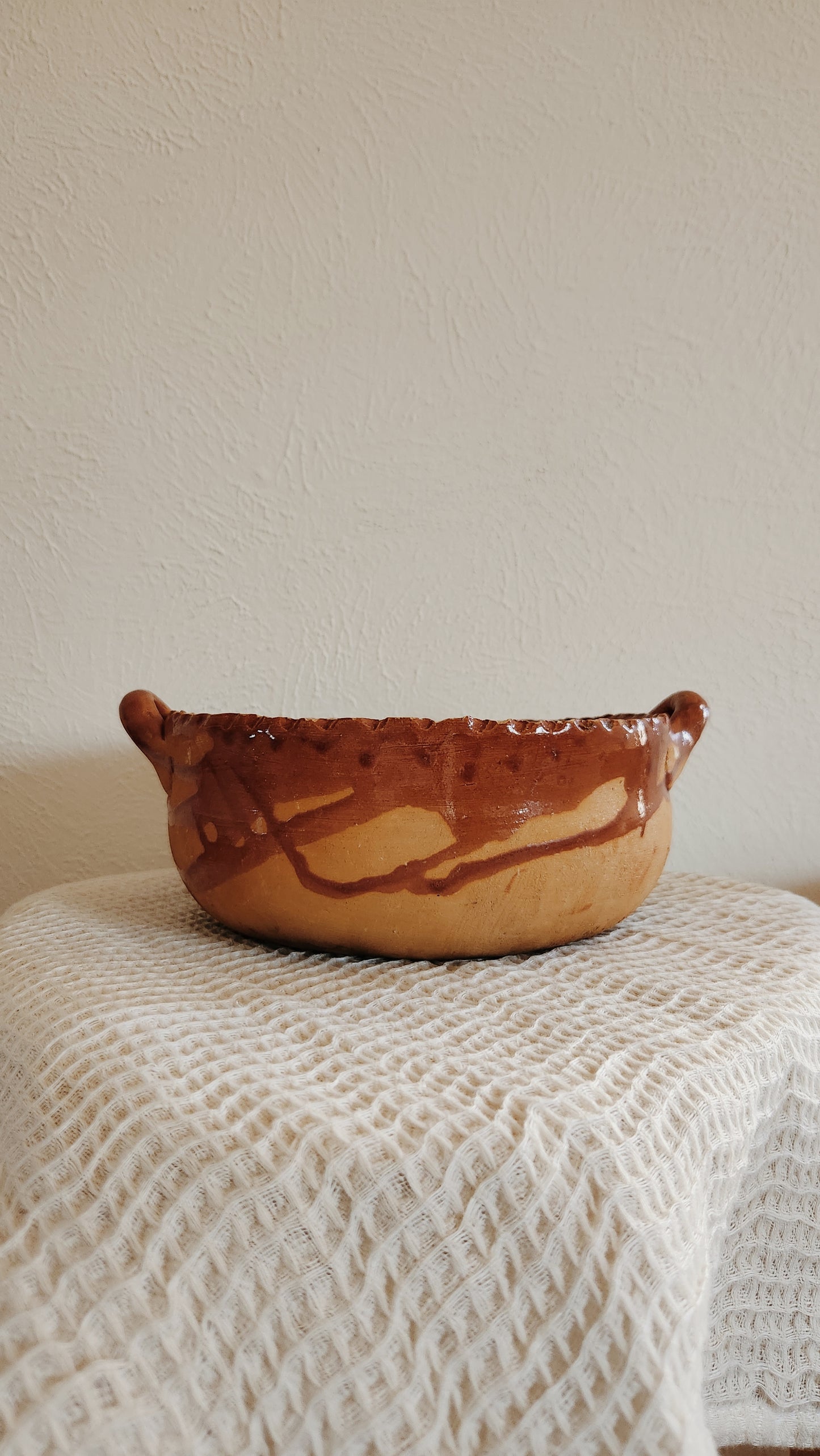 Scalloped Terracotta Ceramic, Home Timless Touch, Handmade with Character