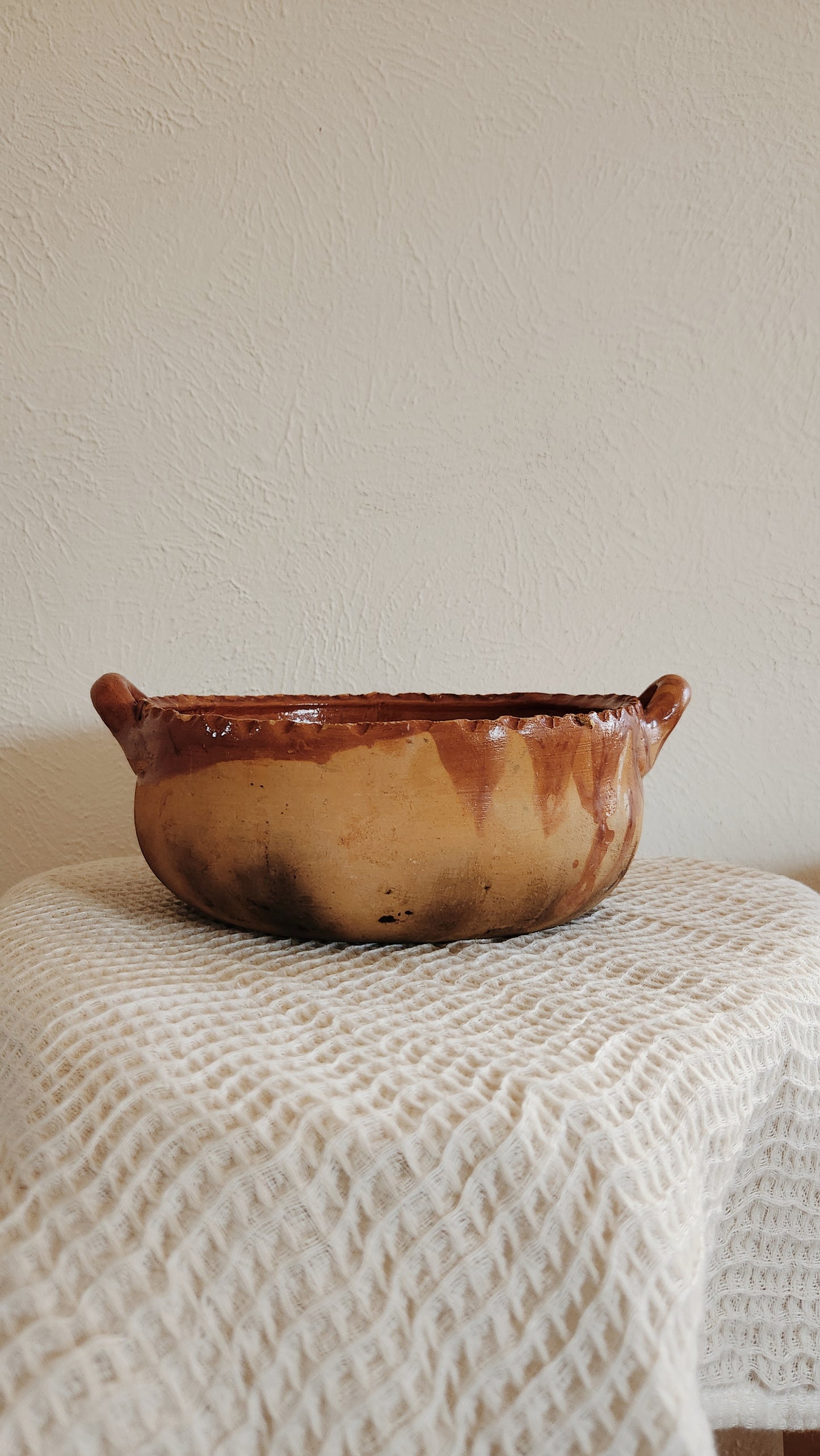 Scalloped Terracotta Ceramic, Home Timless Touch, Handmade with Character