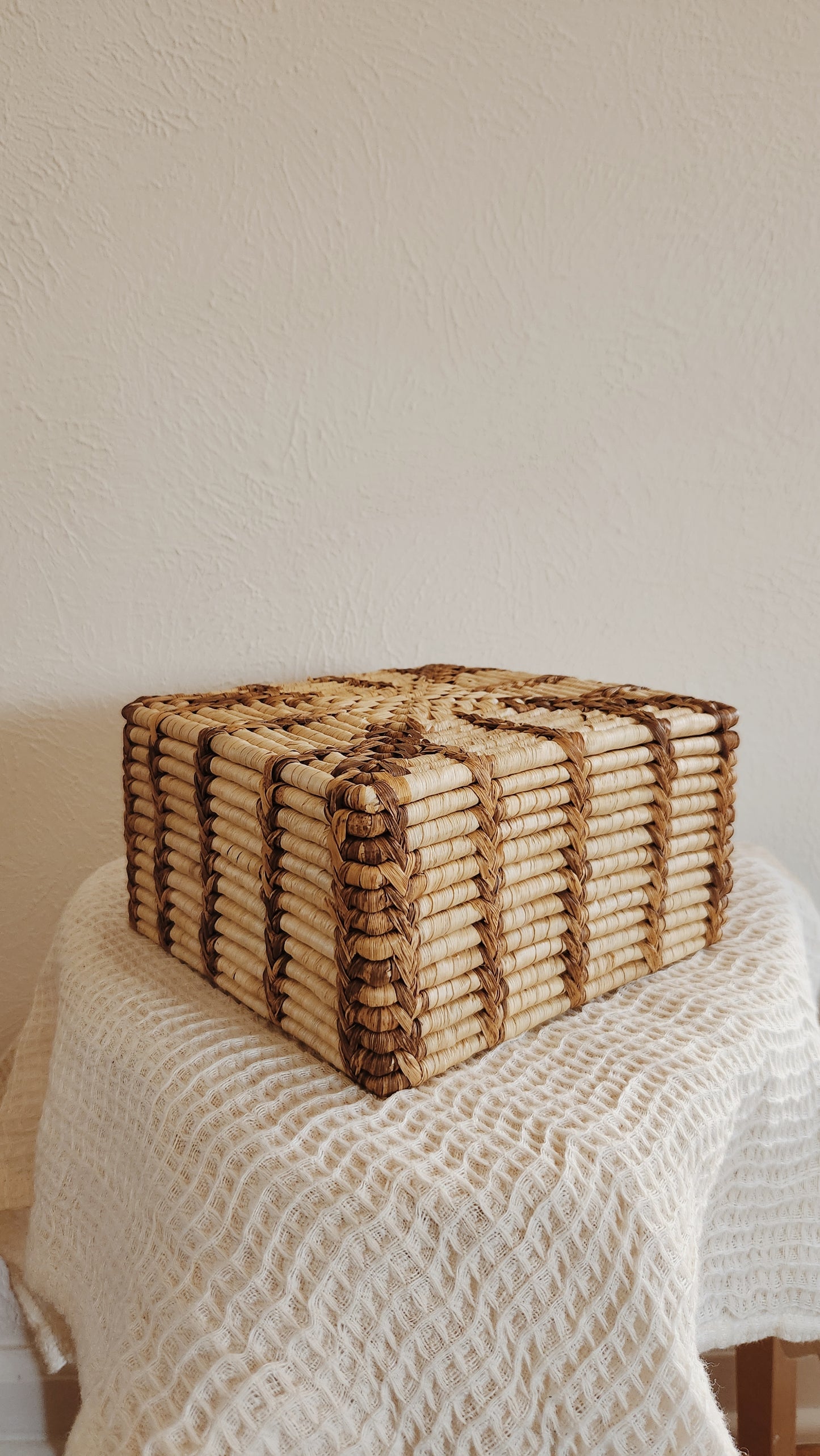 Vintage Unique Sqaure Basket, Decrative and Functional, Versatile