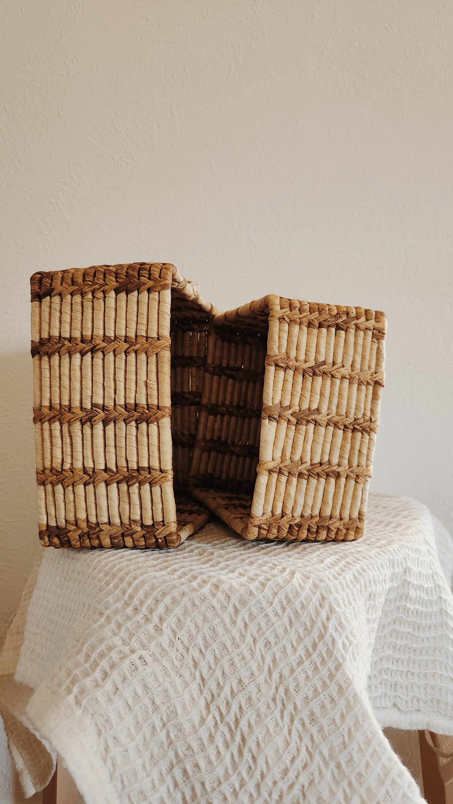 Vintage Unique Sqaure Basket, Decrative and Functional, Versatile