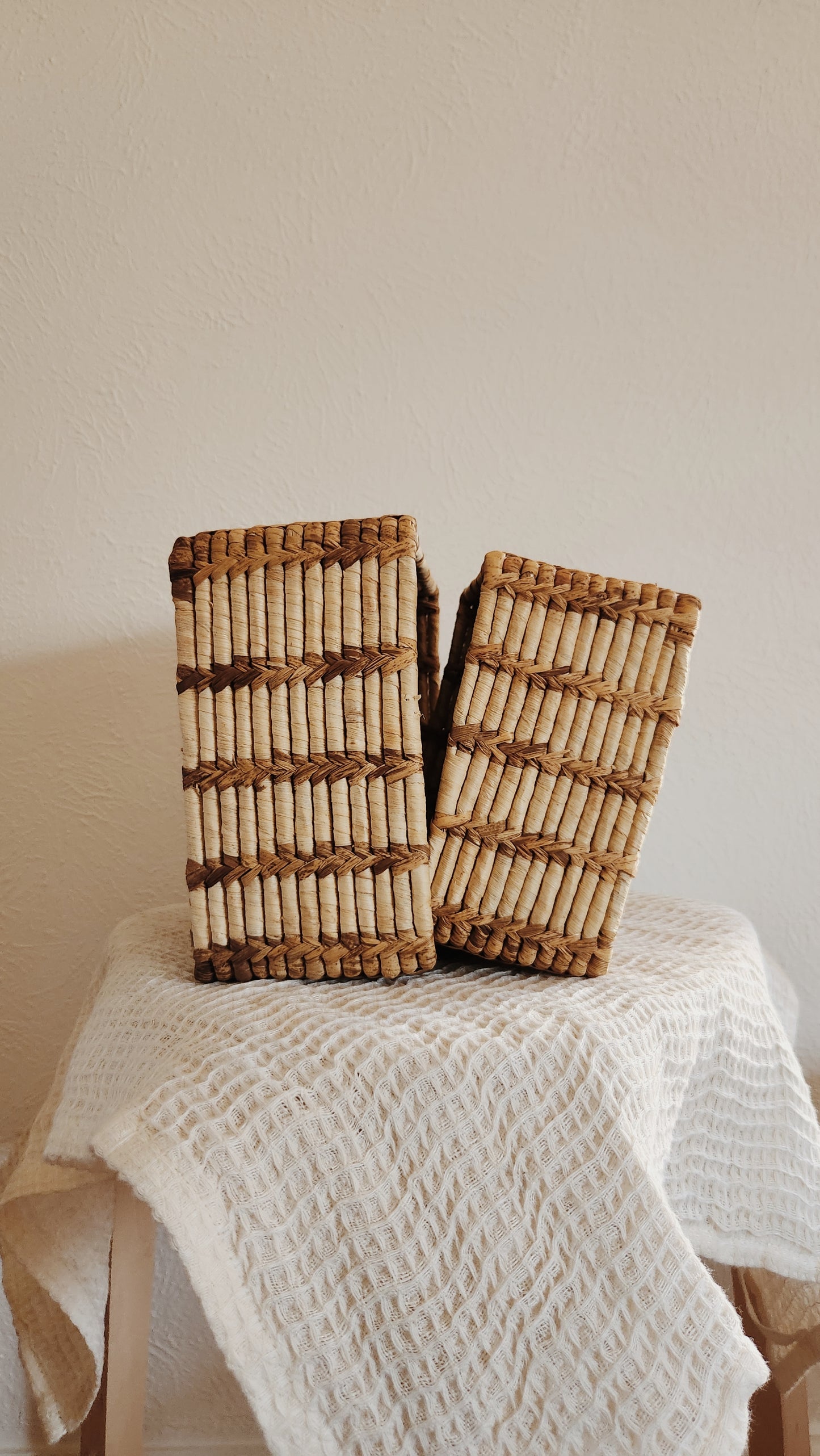 Vintage Unique Sqaure Basket, Decrative and Functional, Versatile