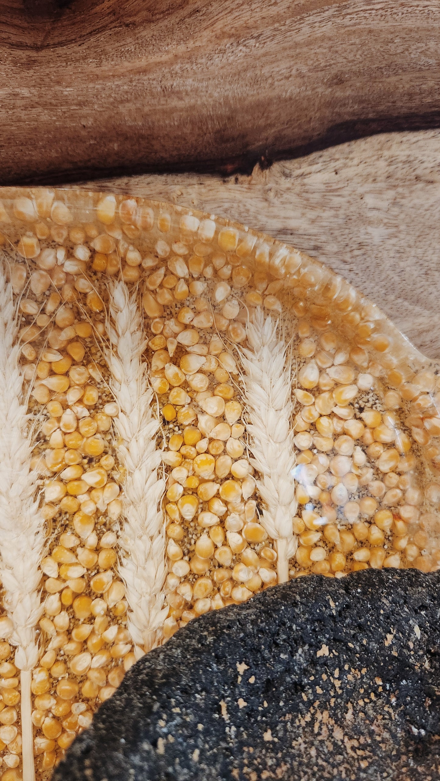 Vintage Resin Design, Kitchen Decor, Corn and Wheat
