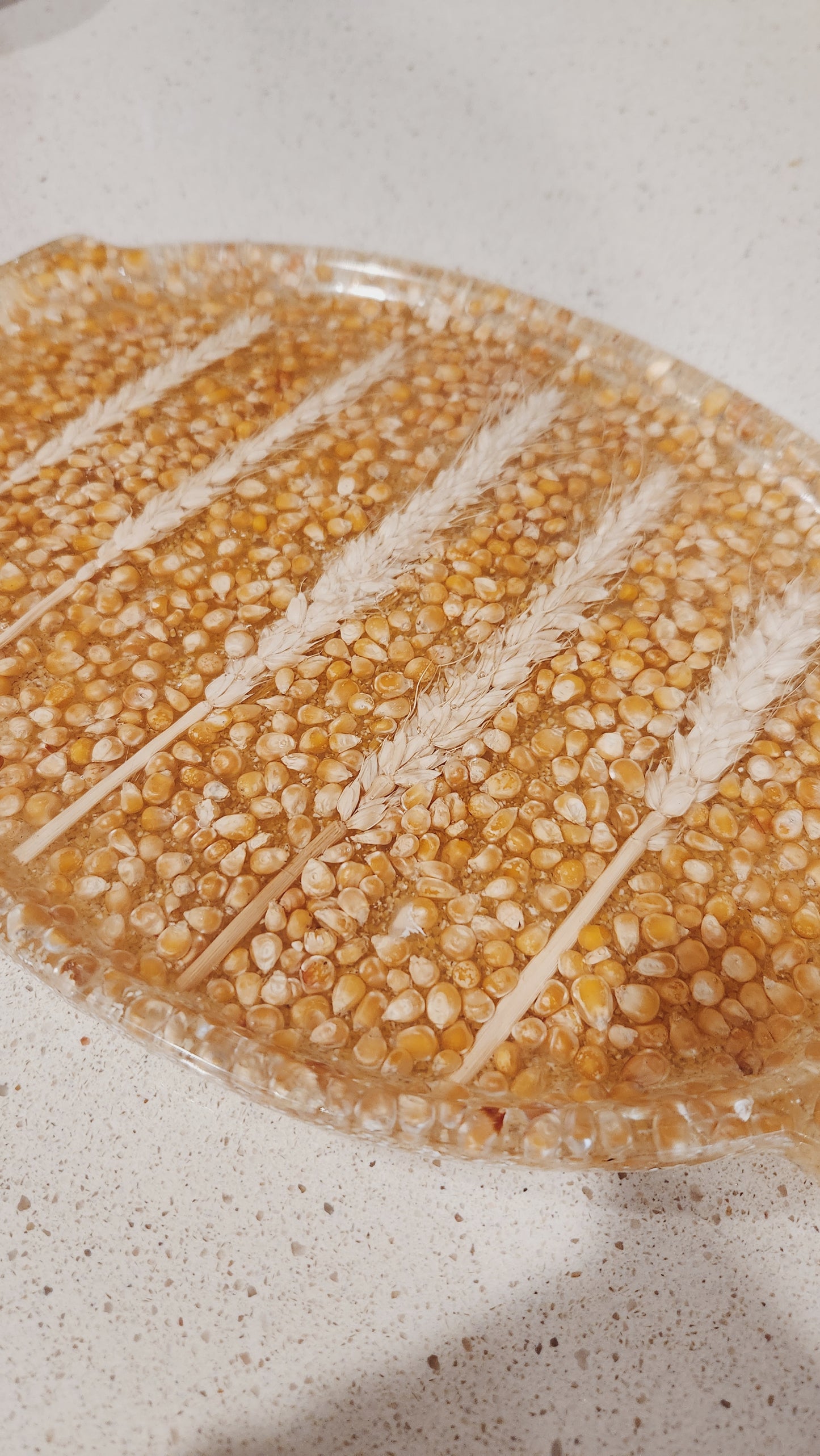 Vintage Resin Design, Kitchen Decor, Corn and Wheat