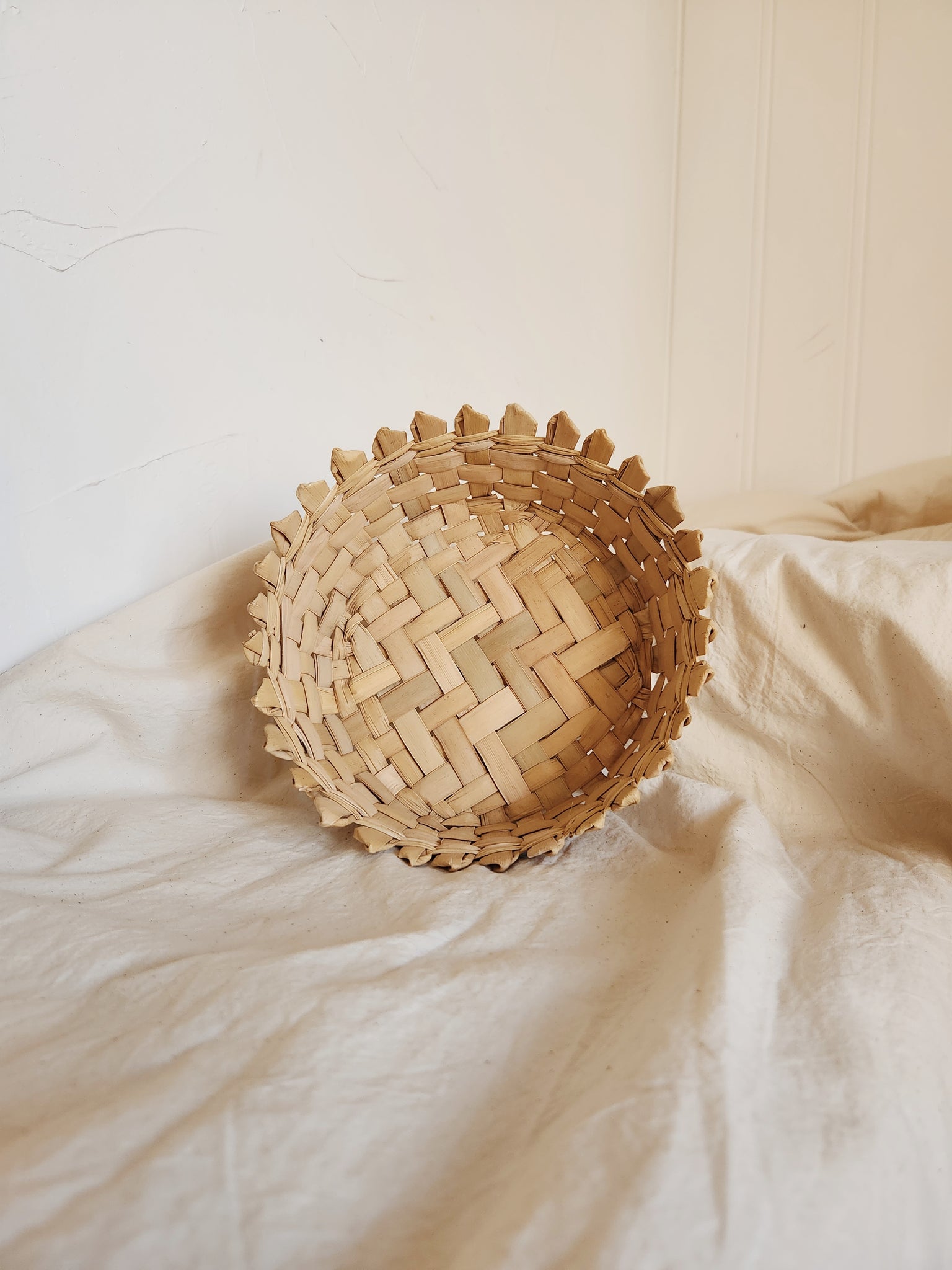 Vintage Hand Woven Basket | Picket Basket | Natural Element