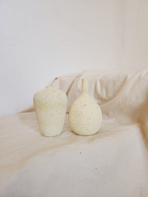 Handmade Porcelain Vases - Speckled Artisan Decor for Rustic & Vintage Styling