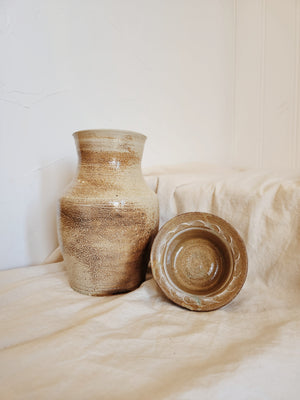 Beige & Brown Handmade Ceramic - Perfect for Rustic & Desert Style Decor