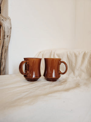 Vintage Coffee Mugs Pair - Timeless Rustic & Desert Style Decor for Your Home