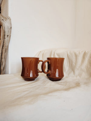 Vintage Coffee Mugs Pair - Timeless Rustic & Desert Style Decor for Your Home