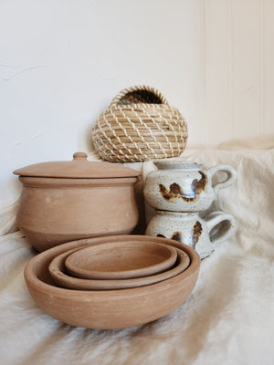 Terracotta Ceramic Clay Pottery, Trinket Plates, Functional and Decrative