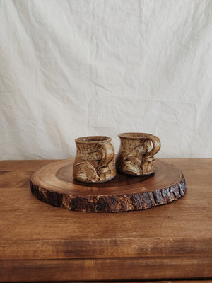 Vintage Handmade Coffee Cups | Detailed and Unique | Coffee Bar Cups |