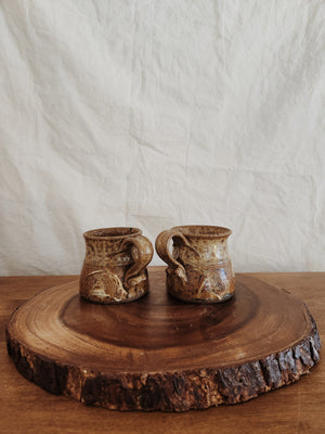 Vintage Handmade Coffee Cups | Detailed and Unique | Coffee Bar Cups |