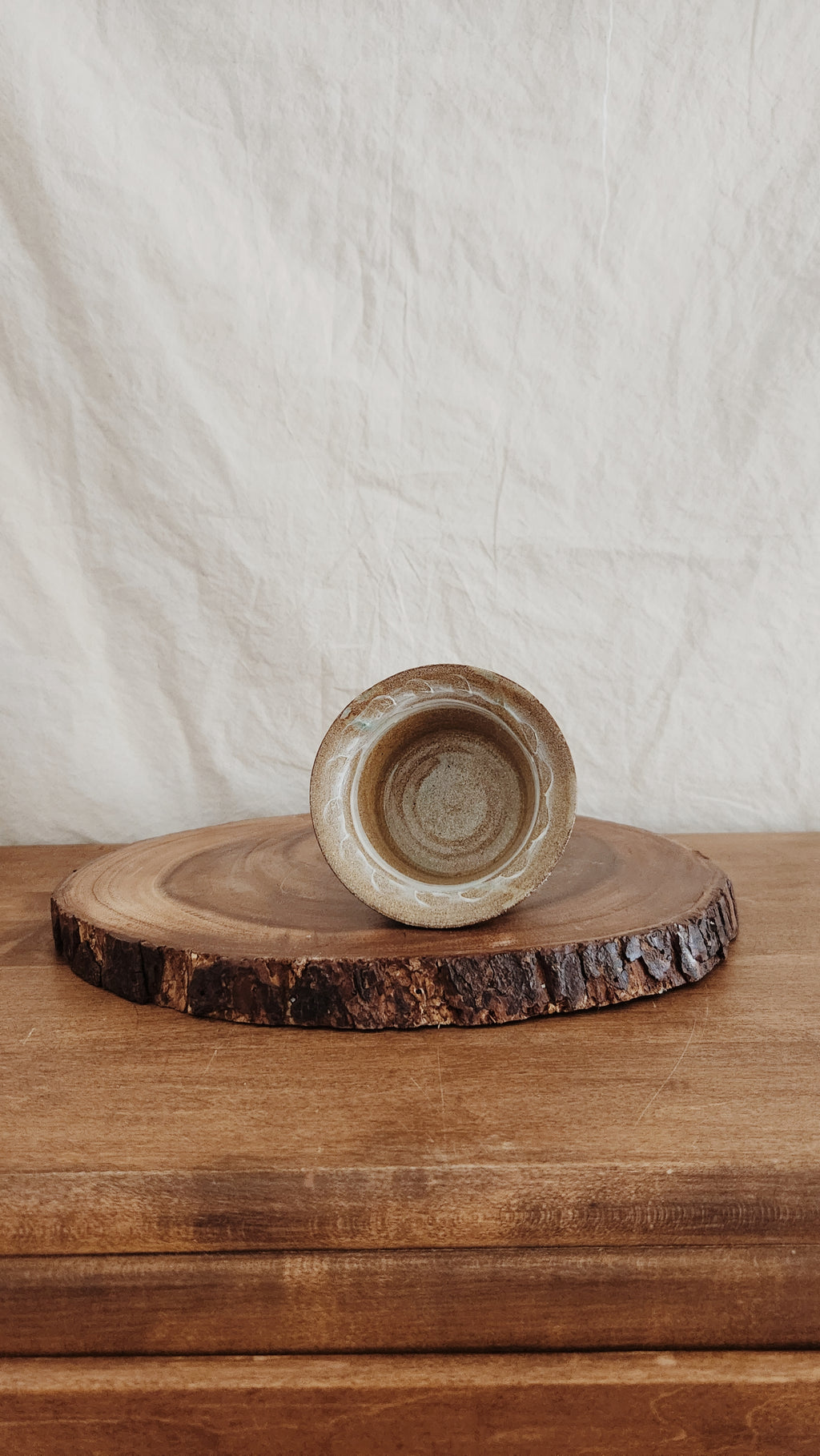 Handmade Tan Ceramic Dish - Perfect for Rings & Small Items