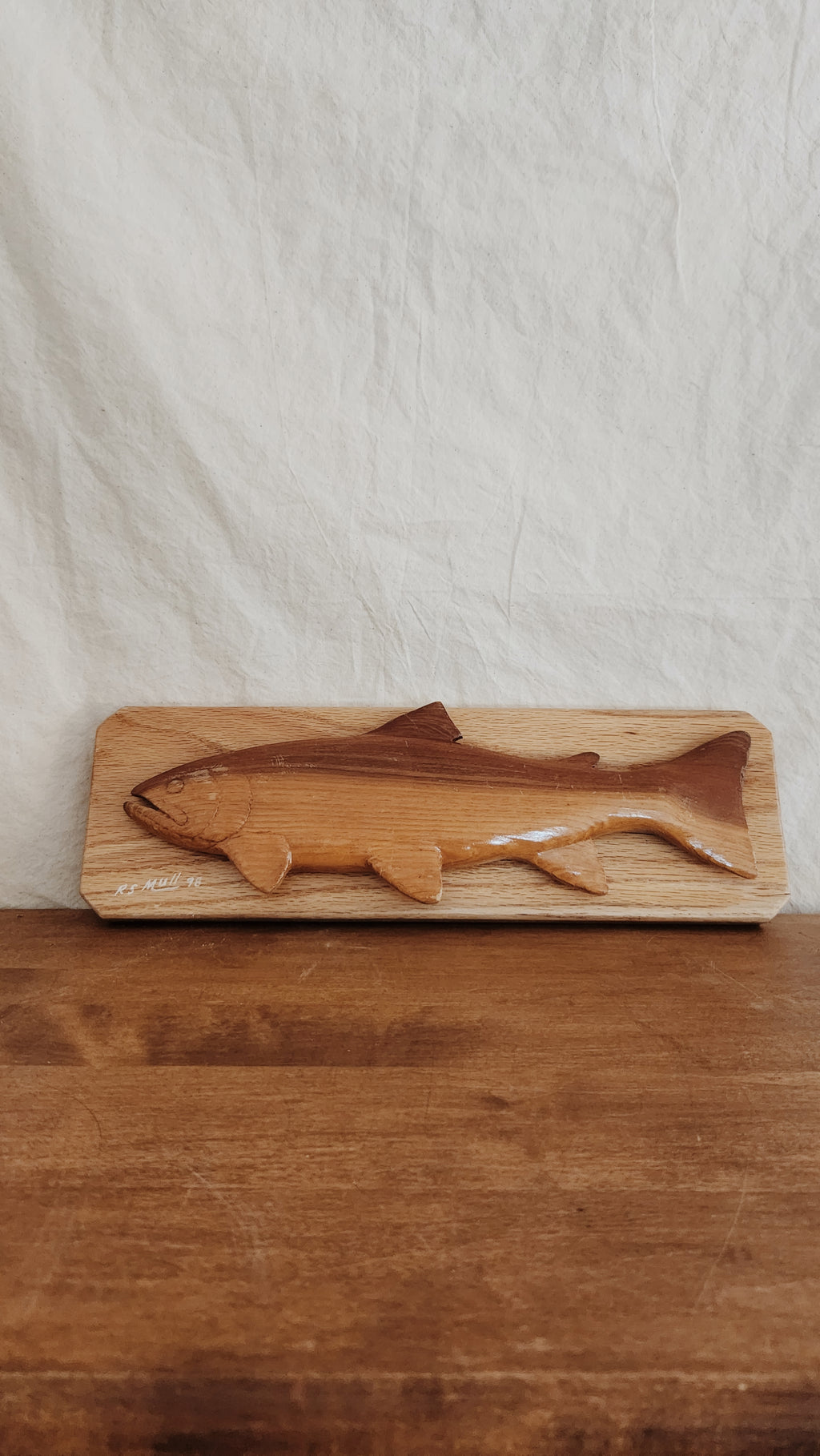 Vintage Wooden Fish Mount, Coastal Decor, Fish, Wooden, Home Decor