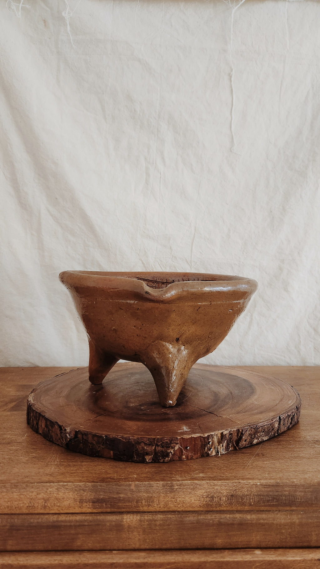 Vintage terracotta Bowl, Staging Home Decor, Kitchen Use, Lived in Handmade Ceramics