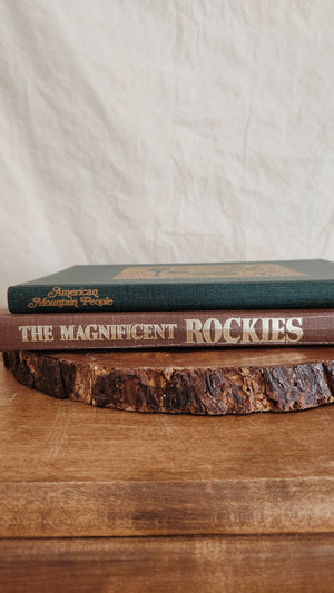 Vintage Rockie Mountian and Mountian People Staging books | Decrative Books for Coffee Table and Guest Bedroom |