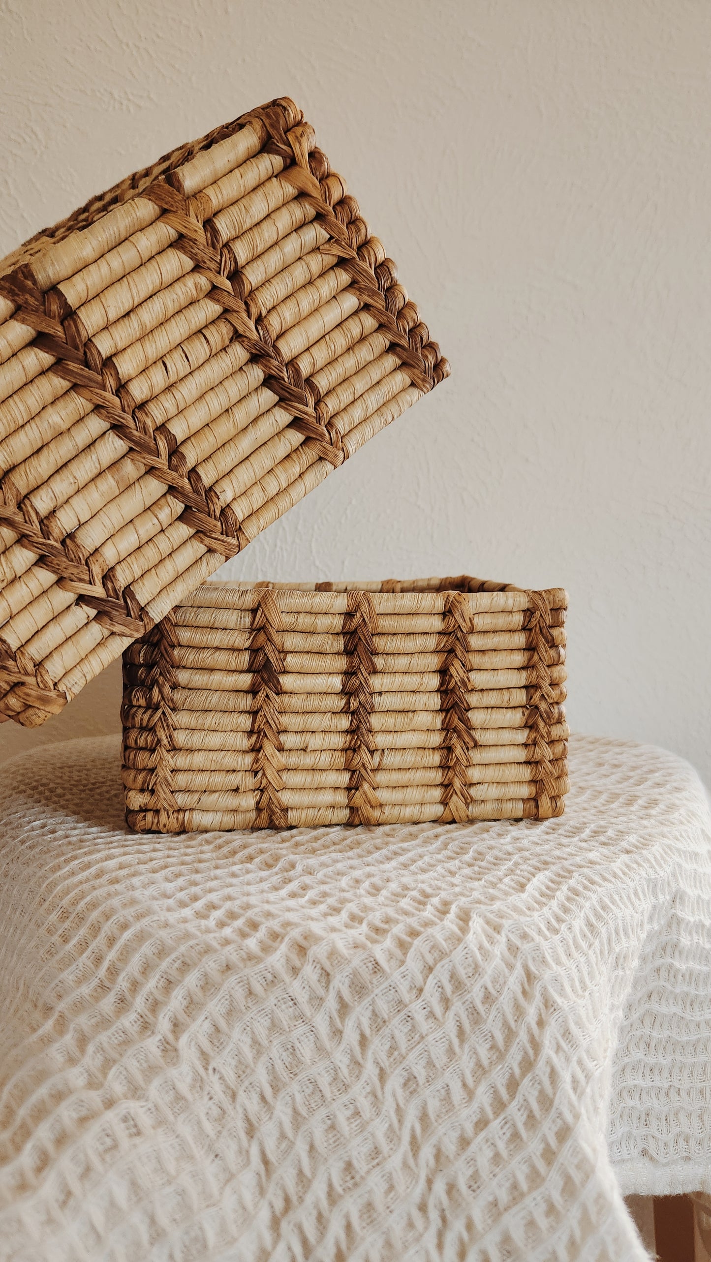 Vintage Unique Sqaure Basket, Decrative and Functional, Versatile